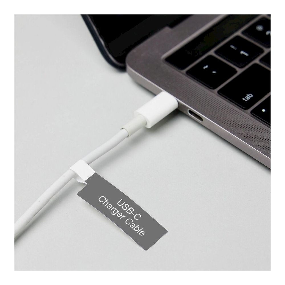 Avery&reg; Cable Labels, P-Style, 1.02" x 3.3" , 300 Total (61540) - Waterproof - 1 1/64" Width x 3 19/64" Length - Permanent Adhesive - P-shaped - Laser, Inkjet - White - Film - 30 / Sheet - 10 Total. Picture 11