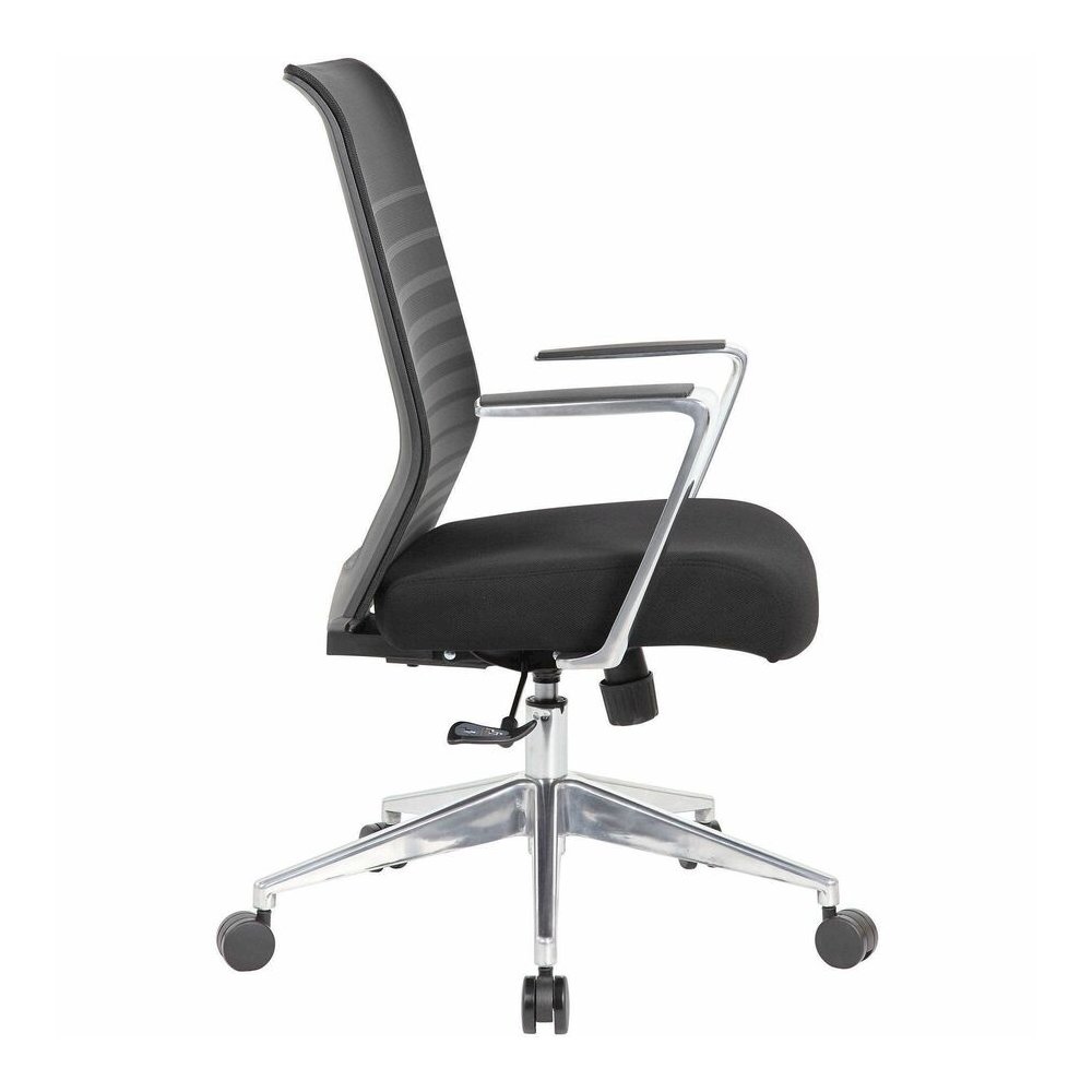 Lorell Horizontal Mesh High-Back Conference Chair - Black Seat Color - Fabric, Molded Foam Seat Material - Mesh Back Material - High Back - 1 Each. Picture 10