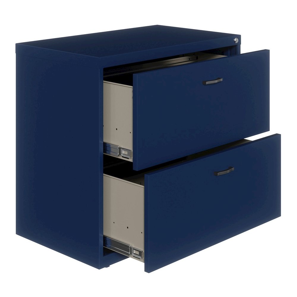 NuSparc 2-Drawer Lateral File - 30" Width x 17.6" Depth x 27.7" Height - 2 x Drawer(s) for File - Letter - Lateral - Interlocking, Anti-tip, Ball Bearing Slide, Ball-bearing Suspension, Removable Lock. Picture 8
