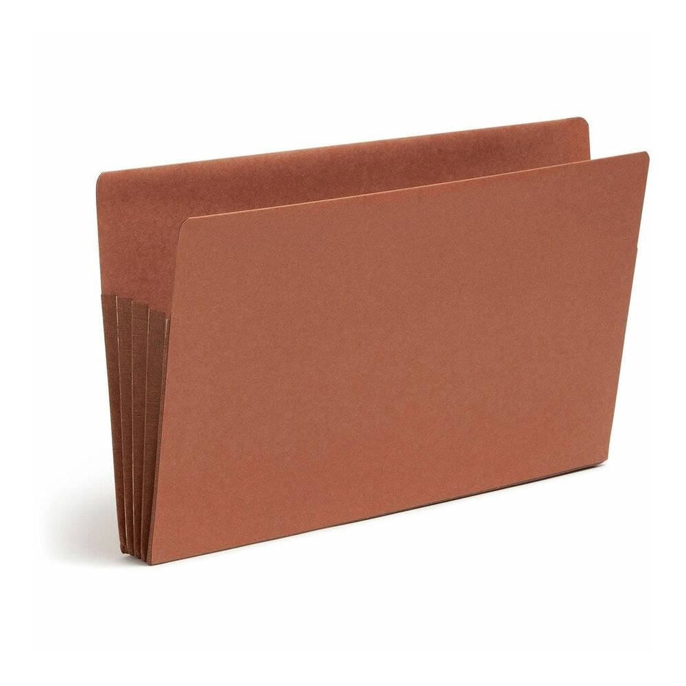 Smead TUFF Straight Tab Cut Legal Yes File Pocket - 8 1/2" x 14" - 3 1/2" Expansion - 16.5 pt. - 2 Plys - Redrope - Rip Resistant, Tear Resistant, Reinforced Tab, Heavyweight Cover - 30% Recycled - 10. Picture 9