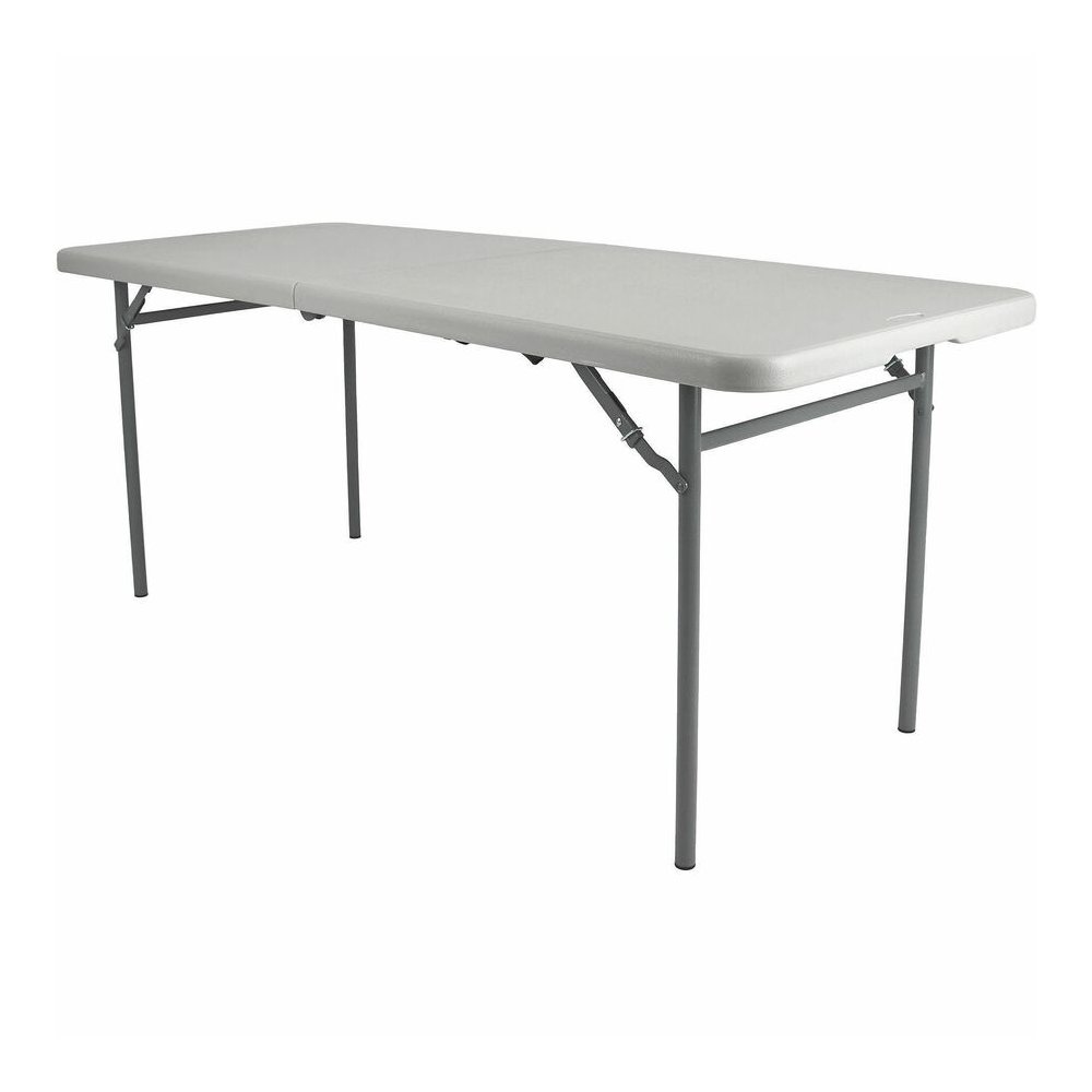 National Public Seating Industrial Fold-in-Half Tables - Speckled Gray Rectangle Top - Four Leg Base - 4 Legs - 700 lb Capacity - 96" Table Top Length x 30" Table Top Width x 1.70" Table Top Thickness. Picture 9