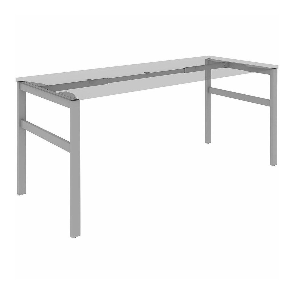 Lorell Table Base - Powder Coated H-shaped, Silver Base - 28.50" Height x 71.60" Width x 29.10" Depth - Metal Base Material - 1 Each. Picture 12