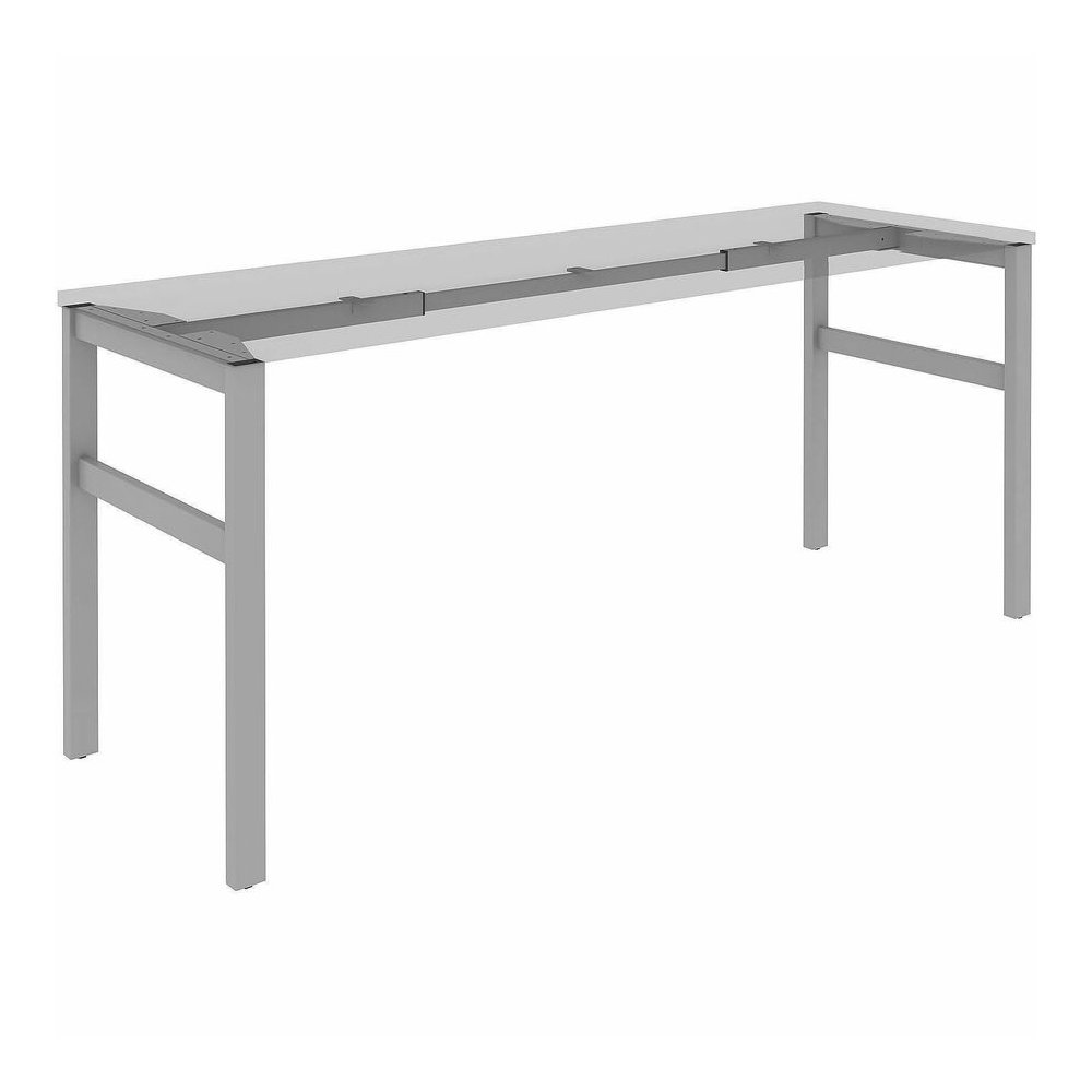 Lorell Table Base - Powder Coated H-shaped, Silver Base - 28.50" Height x 71.60" Width x 23.20" Depth - Metal Base Material - 1 Each. Picture 13
