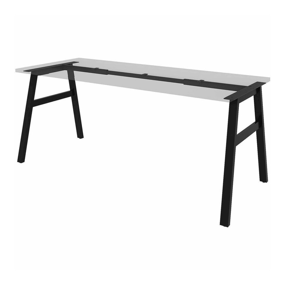 Lorell Table Base - Powder Coated A-shaped, Black Base - 28.50" Height x 71.60" Width x 29.10" Depth - Metal Base Material - 1 Each. Picture 12