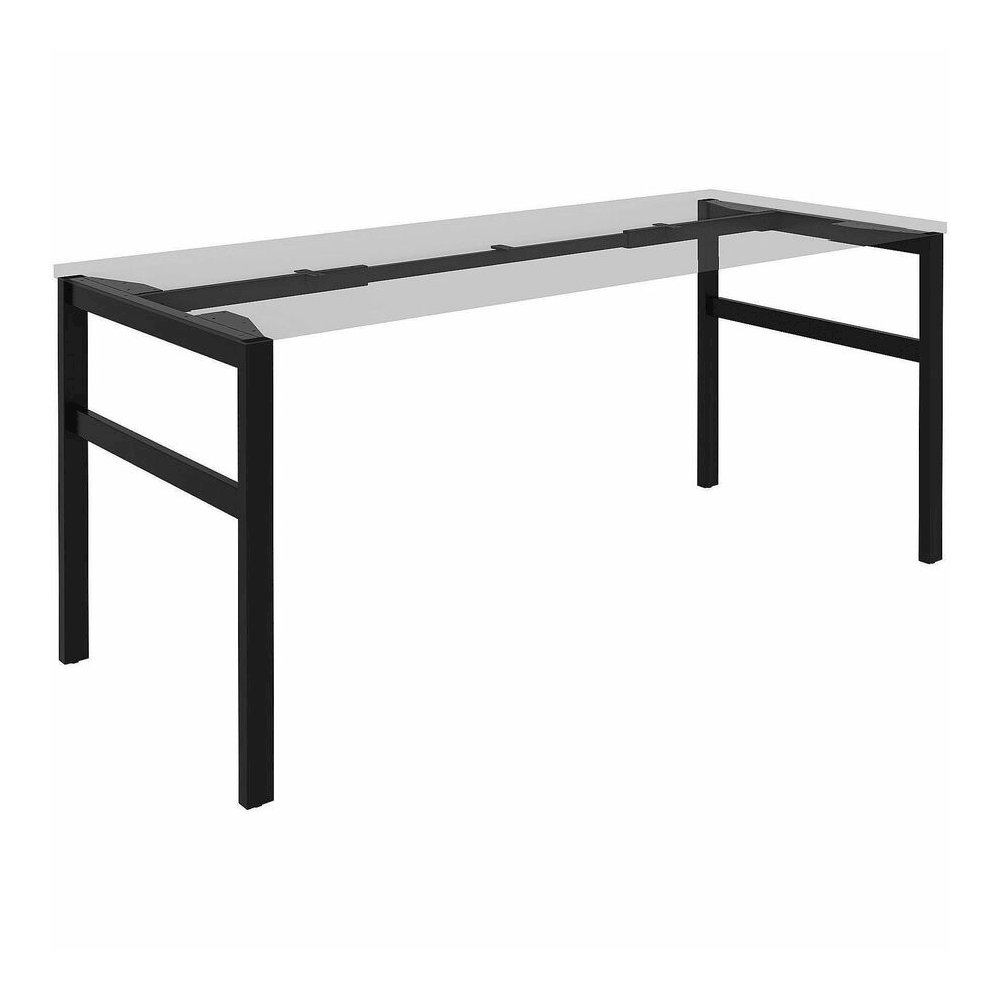Lorell Table Base - Powder Coated H-shaped, Black Base - 28.50" Height x 71.60" Width x 29.10" Depth - Metal Base Material - 1 Each. Picture 11