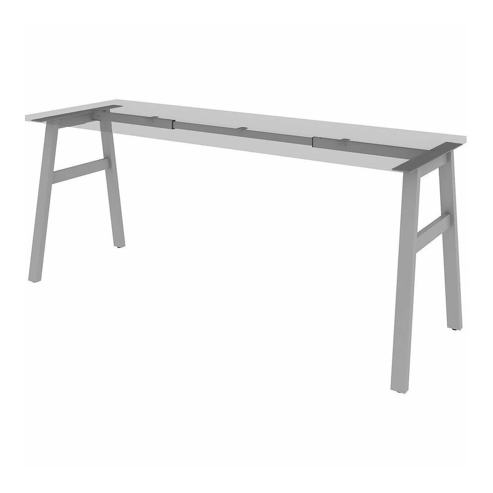 Lorell Table Base - Powder Coated A-shaped, Silver Base - 28.50" Height x 71.60" Width x 23.20" Depth - Metal Base Material - 1 Each. Picture 13