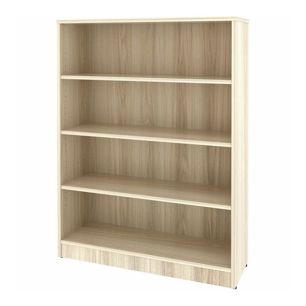 Lorell Sturdy 4-Shelf Bookcase - 4 x Shelf(ves) - Modern Elm - Assembly Required. Picture 10