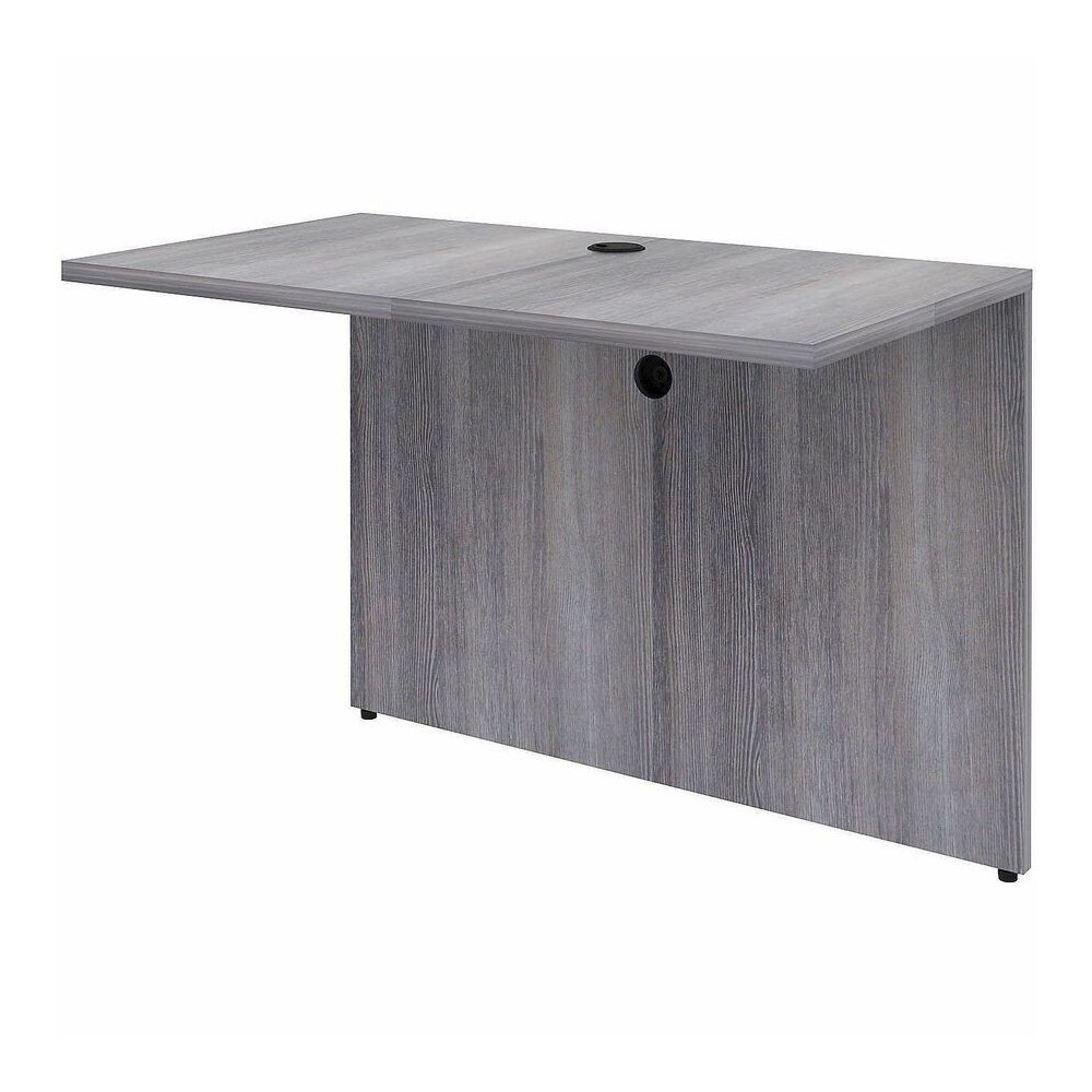 Lorell Weathered Charcoal Laminate Desking - 29.5" Height x 42" Width x 24" Depth, 1" Thickness Top - Finish: Weathered Charcoal - Weathered Charcoal, Laminate Table Top - Laminated, Cam Lock, Durable. Picture 11