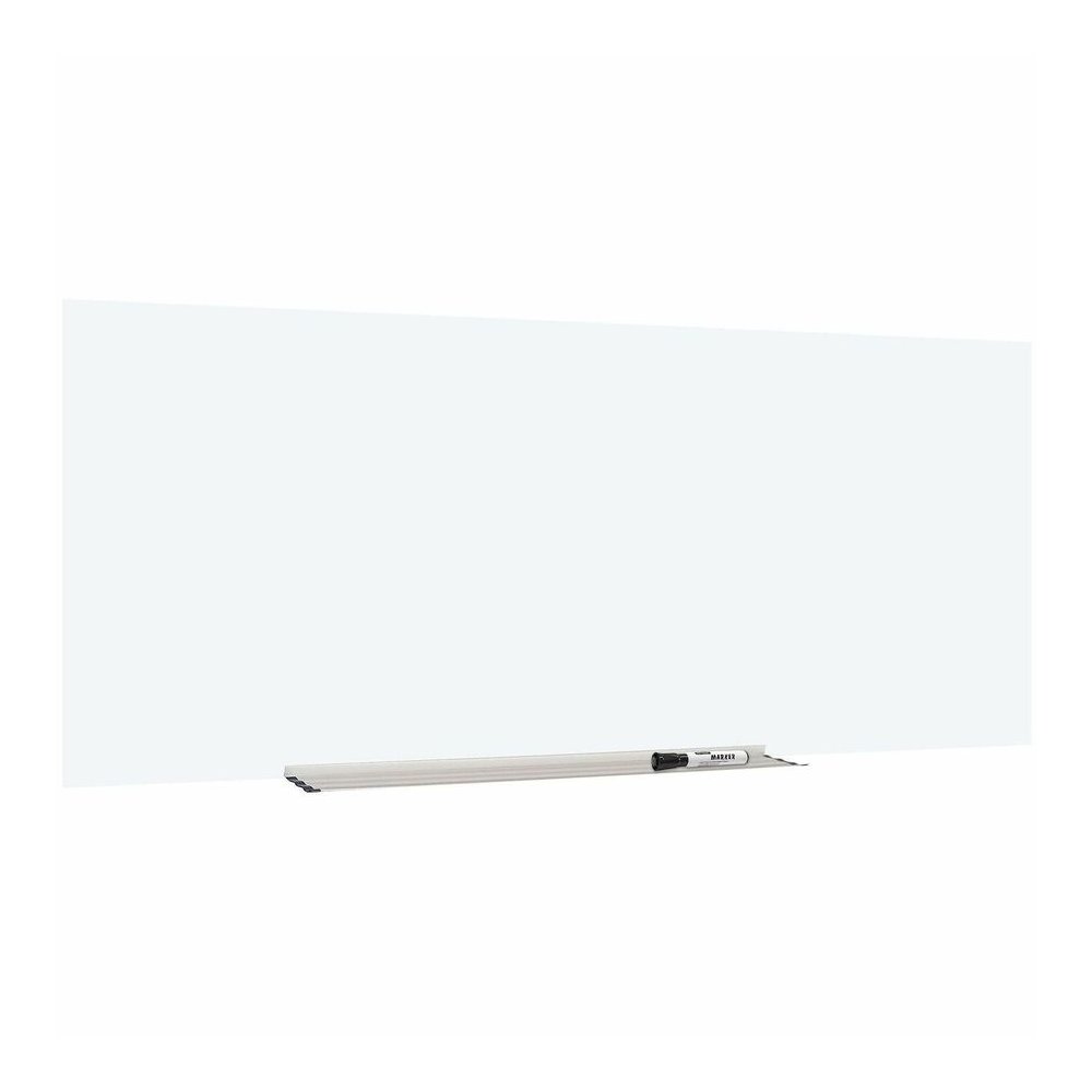Lorell Magnetic Glass Board - 72" (6 ft) Width x 48" (4 ft) Height - White Glass Surface - Magnetic - Wipeable, Mark Resistant, Smudge Resistant - Assembly Required - 1 Each. Picture 7