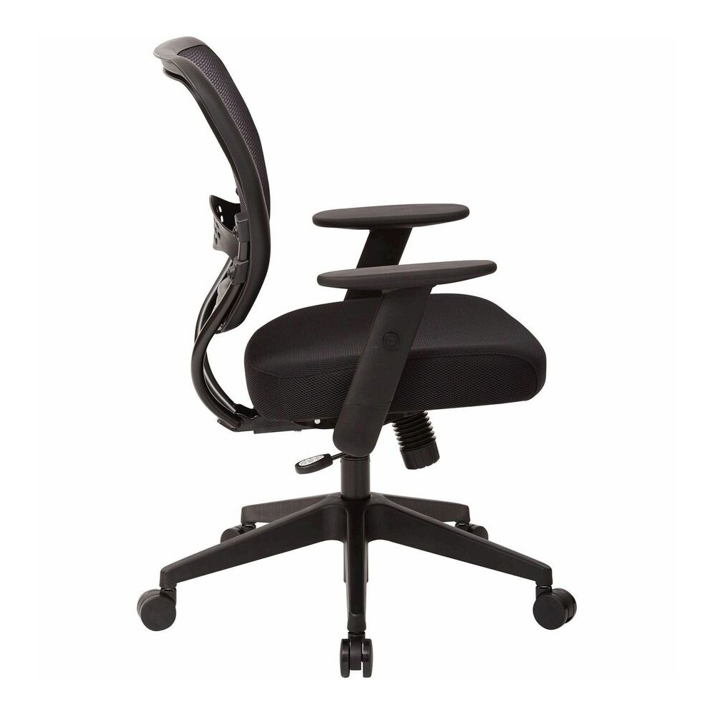 Office Star Professional Air Grid Back Managers Chair - Black Seat Color - Mesh Seat Material - Mesh Back Material - Black Frame Color - 5-star Base - 1 Each. Picture 11