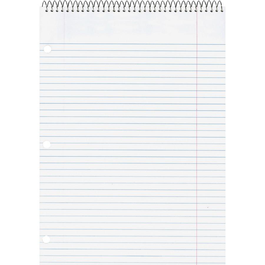 Rediform Porta-Desk 1-Subject Notebooks - 80 Sheets - Coilock - Ruled Margin - 8 1/2" x 11 1/2" - White Paper - AssortedPressboard Cover - Micro Perforated - 1 Each. Picture 8