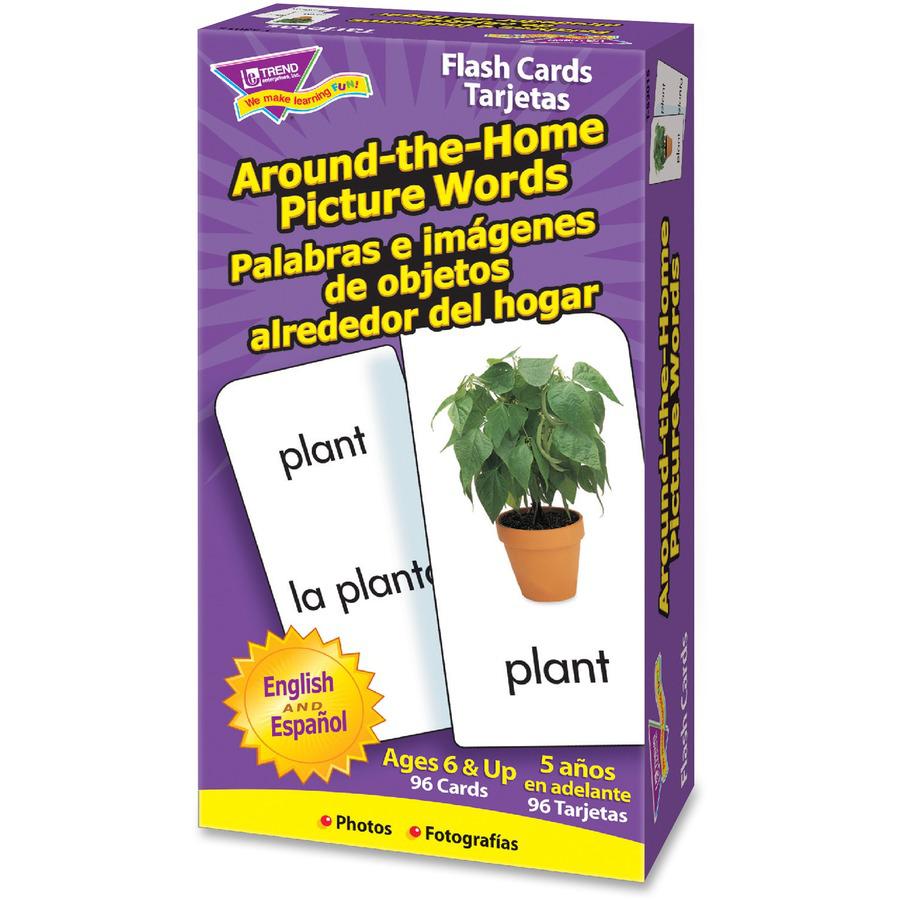 Trend English/Spanish Picture Words Flash Cards - Educational - 1 Each. Picture 3