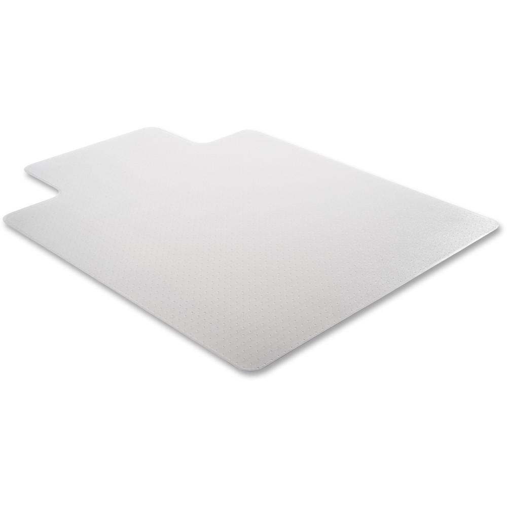 Deflecto DuraMat for Carpet - Carpeted Floor - 60" Length x 46" Width - Lip Size 12" Length x 25" Width - Vinyl - Clear - 1Each. Picture 2