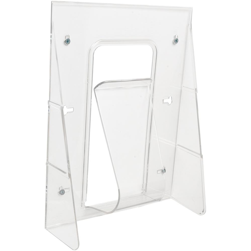 Deflecto Stand-Tall Literature Display - 1 Pocket(s) - 11.8" Height x 9.1" Width x 2.8" DepthDesktop - Clear - Plastic - 1 Each. Picture 7