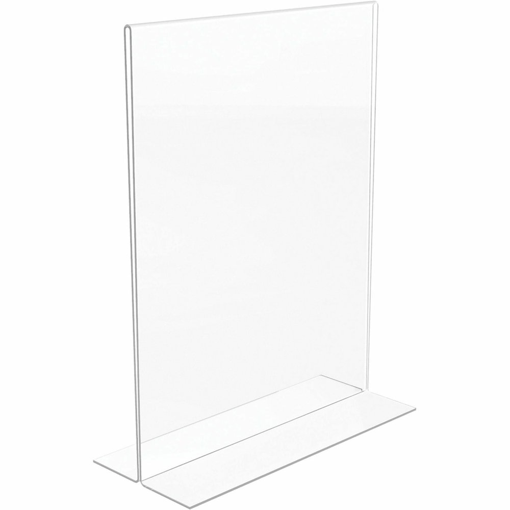 Deflecto Classic Image Double-Sided Sign Holder - 8.5" Width x 11" Height - Rectangular Shape - Self-standing, Bottom Loading - Indoor, Outdoor - Plastic - Clear - 1 Each. Picture 13