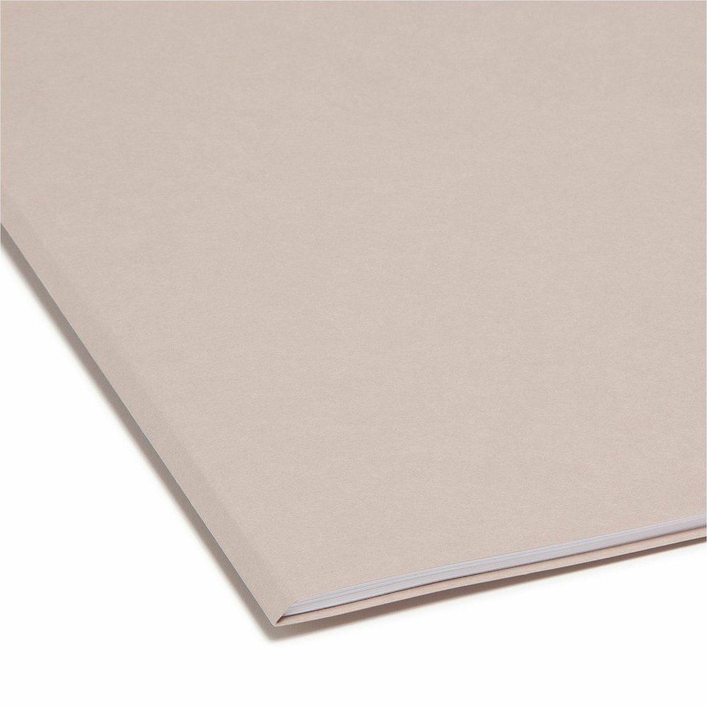 Smead Colored 1/3 Tab Cut Letter Recycled Top Tab File Folder - 8 1/2" x 11" - 3/4" Expansion - Top Tab Location - Assorted Tab Position - 11 pt. - 2 Plys - Gray - 10% Recycled - 100 / Box. Picture 7