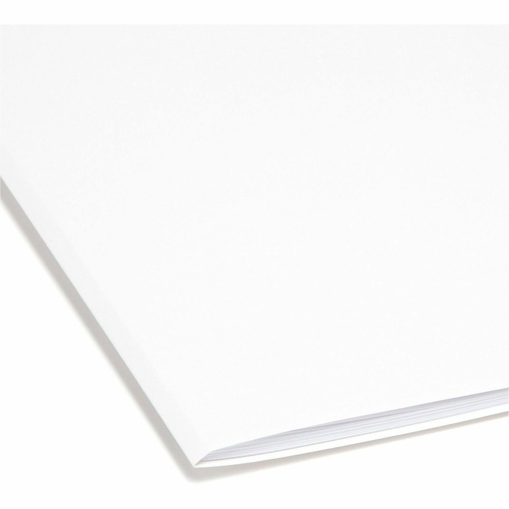 Smead Colored 1/3 Tab Cut Letter Recycled Top Tab File Folder - 8 1/2" x 11" - Top Tab Location - Assorted Tab Position - 11 pt. - 2 Plys - White - 10% Recycled - 100 / Box. Picture 8
