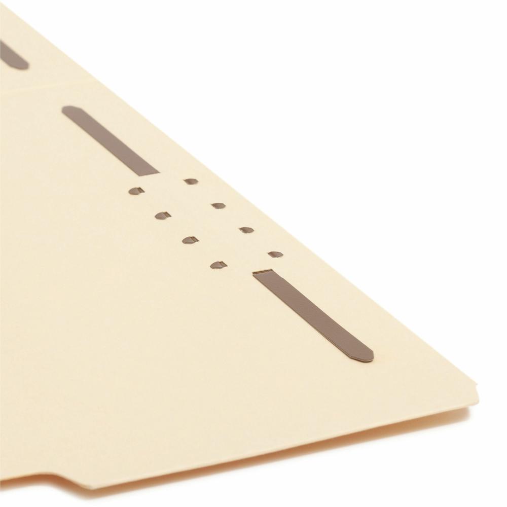 Smead 1/3 Tab Cut Letter Recycled Fastener Folder - 8 1/2" x 11" - 3/4" Expansion - 2 x 2K Fastener(s) - 2" Fastener Capacity for Folder - Top Tab Location - Assorted Position Tab Position - Manila - . Picture 7