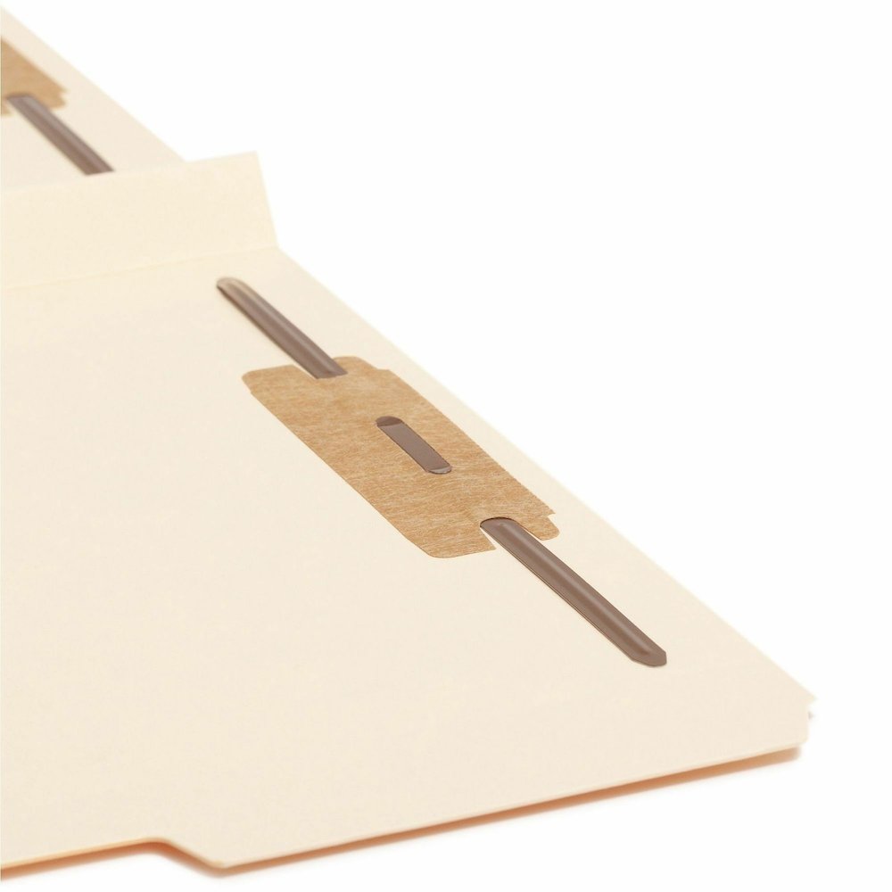 Smead 1/3 Tab Cut Letter Recycled Fastener Folder - 8 1/2" x 11" - 1 1/2" Expansion - 2 x 2B Fastener - 1 1/2" for Folder - Top Tab Location - Assorted Tab Position - 14 pt. - 2 Plys - Manila - Reinfo. Picture 9