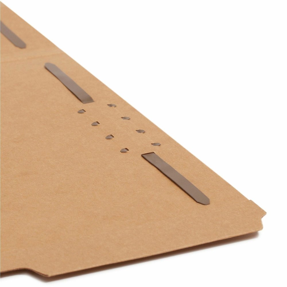 Smead 1/3 Tab Cut Letter Recycled Fastener Folder - 8 1/2" x 11" - 3/4" Expansion - 2 x 2K Fastener - 2" for Folder - Top Tab Location - Assorted Tab Position - 11 pt. - 2 Plys - Kraft - Reinforced Ta. Picture 9