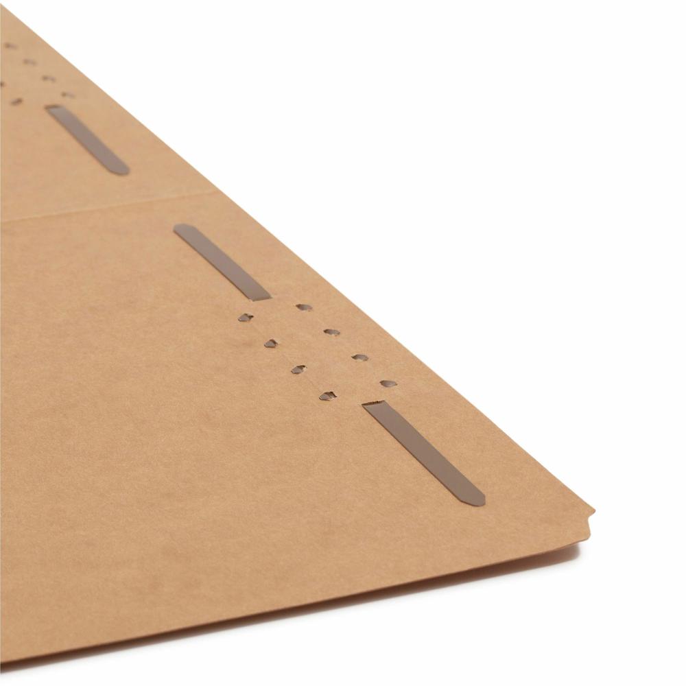Smead 2/5 Tab Cut Legal Recycled Fastener Folder - 8 1/2" x 14" - 3/4" Expansion - 2 x 2K Fastener(s) - 2" Fastener Capacity for Folder - Top Tab Location - Right Tab Position - Kraft - Kraft - 10% Re. Picture 5