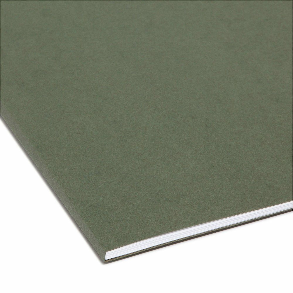 Smead Letter Recycled Hanging Folder - 8 1/2" x 11" - 2" Expansion - 11 pt. - Vinyl - Standard Green - 10% Recycled - 25 / Box. Picture 9