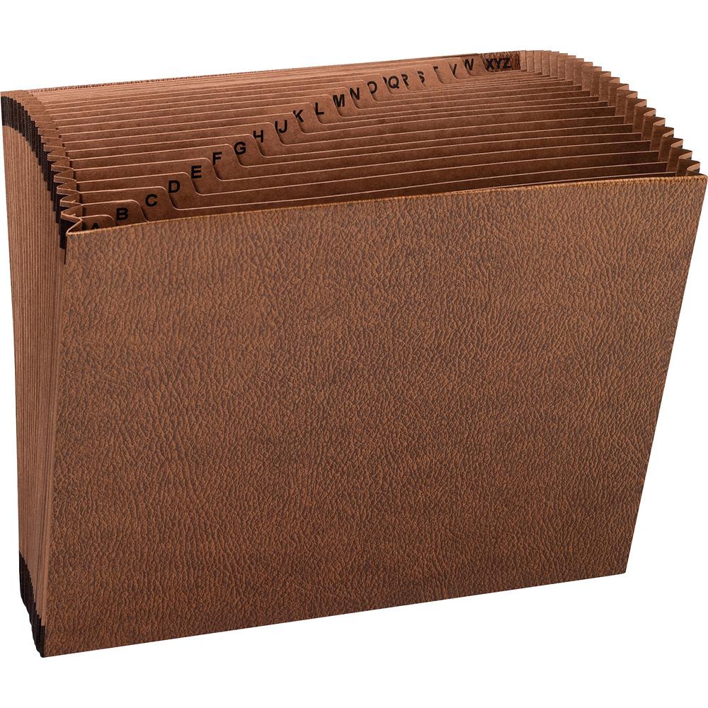 Smead Letter Yes Expanding File - 8 1/2" x 11" - 7/8" Expansion - 21 Pocket - Redrope - Tear Resistant Gusset - 30% Recycled - 1 Each. Picture 5