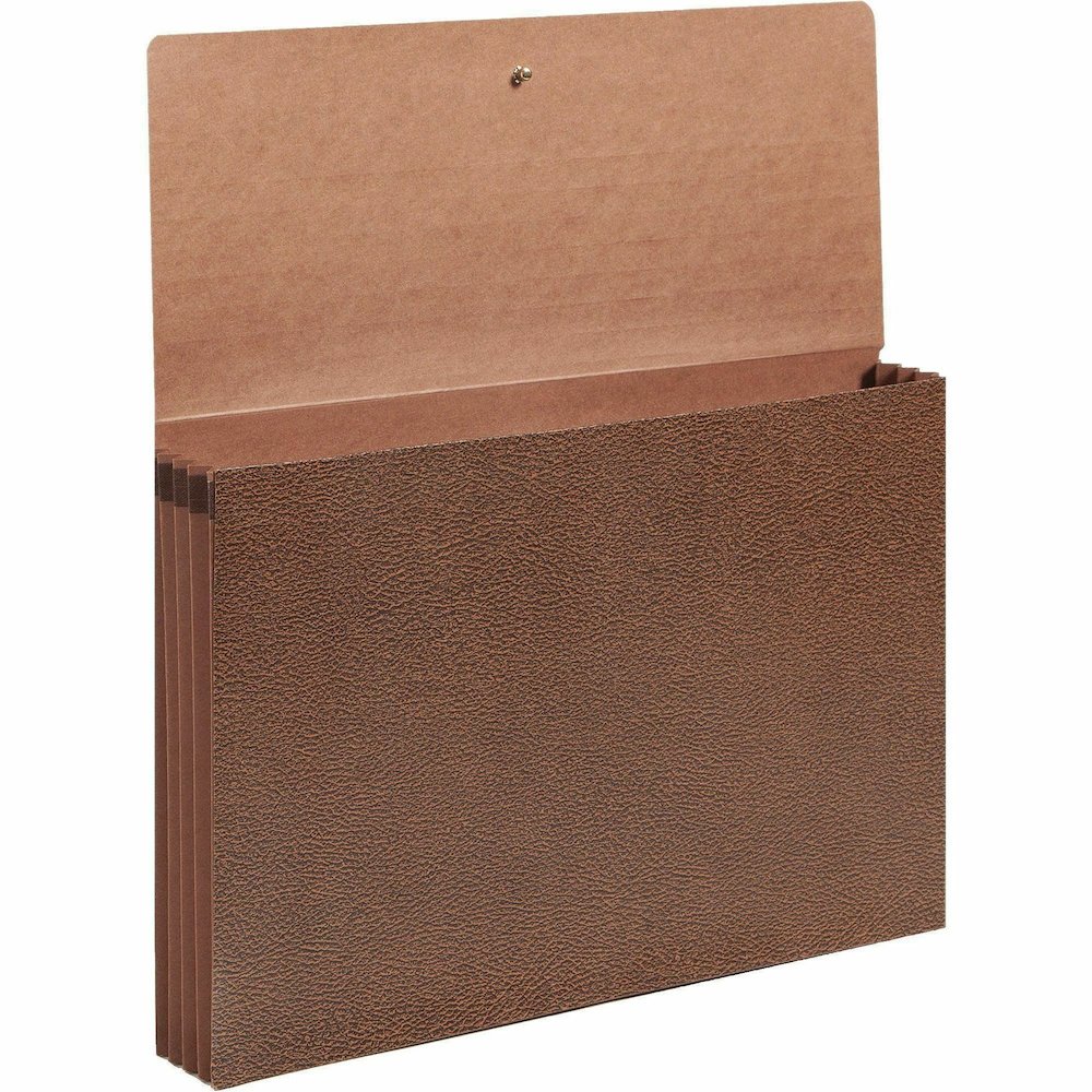 Smead Legal Recycled File Wallet - 8 1/2" x 14" - 3 1/2" Expansion - Redrope - Elastic Closure, Reinforced Gusset, Flap - 30% Recycled - 1 Each. Picture 12