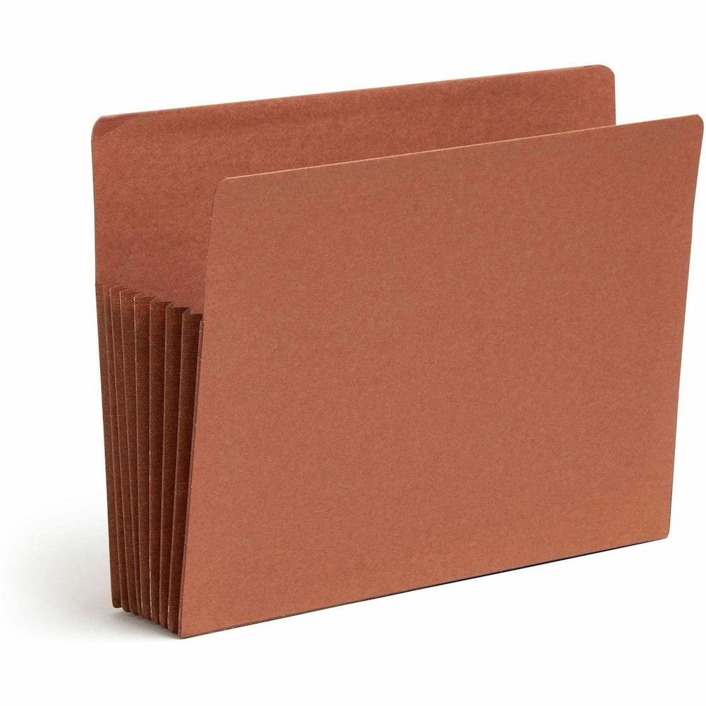 Smead TUFF Straight Tab Cut Letter Recycled File Pocket - 8 1/2" x 11" - 7" Expansion - 16.5 pt. - 2 Plys - Redrope - Rip Resistant, Tear Resistant, Reinforced Tab, Heavyweight Cover - 30% Recycled - . Picture 10
