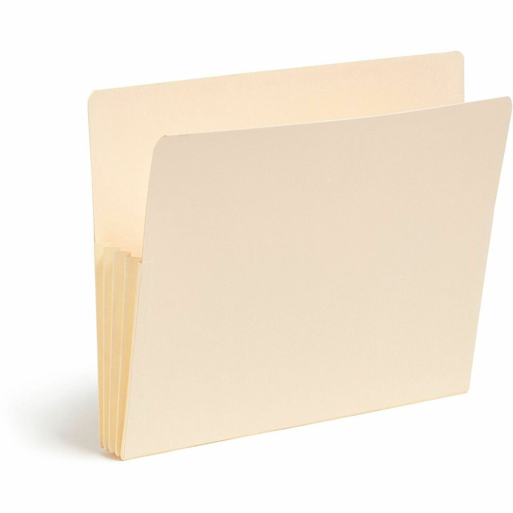 Smead Straight Tab Cut Letter Recycled File Pocket - 8 1/2" x 11" - 3 1/2" Expansion - 2 Plys - Manila Paper - Manila - Reinforced Gusset, Tear Resistant - 10% Recycled - 10 / Box. Picture 10