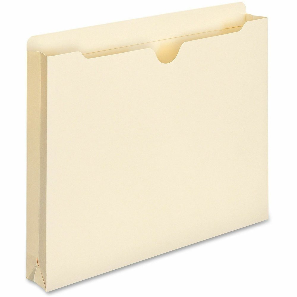 Smead Straight Tab Cut Letter Recycled File Jacket - 8 1/2" x 11" - 1 1/2" Expansion - 11 pt. - 2 Plys - Manila - Reinforced, Slip Resistant - 10% Recycled - 50 / Box. Picture 10
