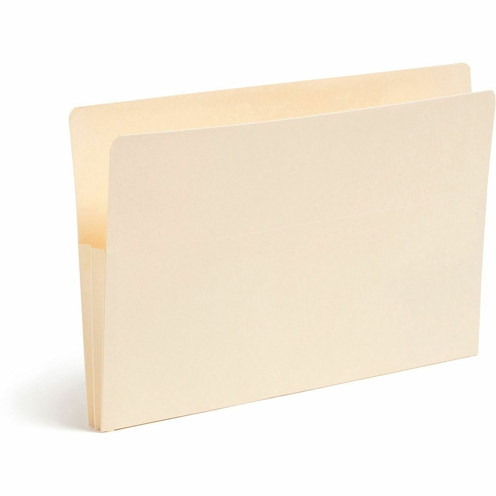 Smead Straight Tab Cut Legal Recycled File Pocket - 8 1/2" x 14" - 1 3/4" Expansion - 2 Plys - Manila - Embossed - 10% Recycled - 25 / Box. Picture 9