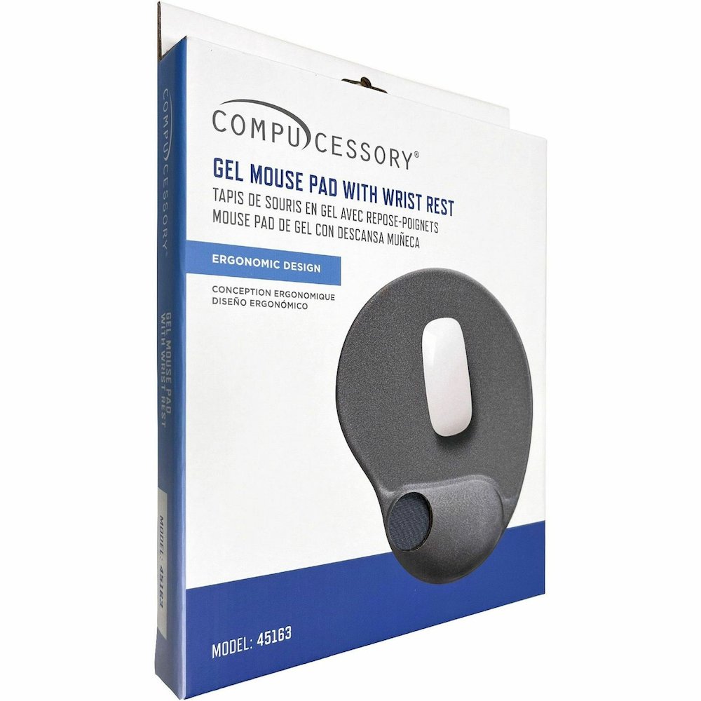 Compucessory Gel Mouse Pads - 9" Height x 10" Width x 1" Depth - Gray - Gel - 1 Each. Picture 8