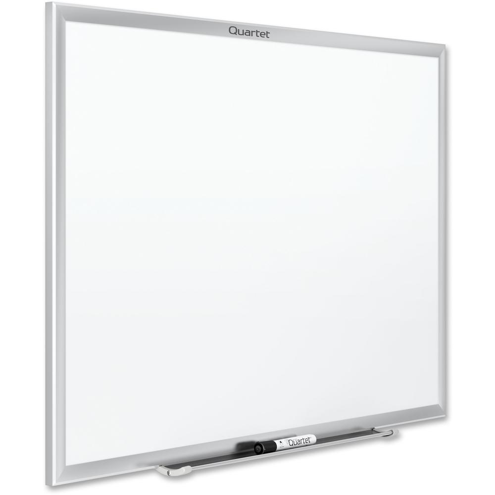 Quartet Classic Whiteboard - 36" (3 ft) Width x 24" (2 ft) Height - White Melamine Surface - Silver Aluminum Frame - Horizontal/Vertical - 1 Each. Picture 9