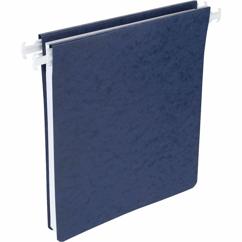 ACCO PRESSTEX Unburst Sheet Covers - 6" Binder Capacity - 9 1/2" x 11" Sheet Size - Dark Blue - Recycled - Retractable Filing Hooks, Hanging System, Moisture Resistant, Water Resistant - 1 Each. Picture 7