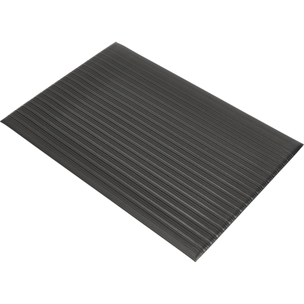 Genuine Joe Air Step Anti-Fatigue Mat - Warehouse - 36" Length x 24" Width x 0.375" Thickness - Vinyl, Vinyl Foam - Black - 1 Each. Picture 3