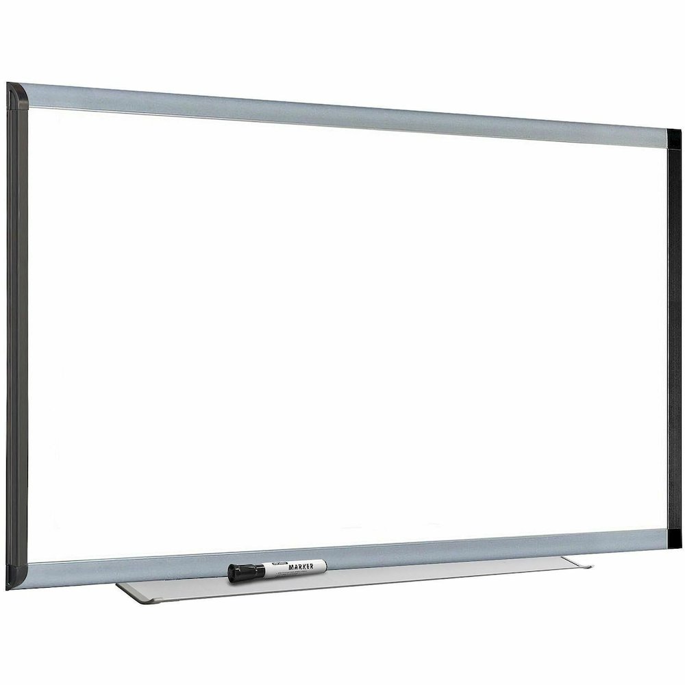 Lorell Signature Series Magnetic Dry-erase Markerboard - 48" (4 ft) Width x 36" (3 ft) Height - Porcelain Surface - Silver, Ebony Frame - Magnetic - 1 Each. Picture 8