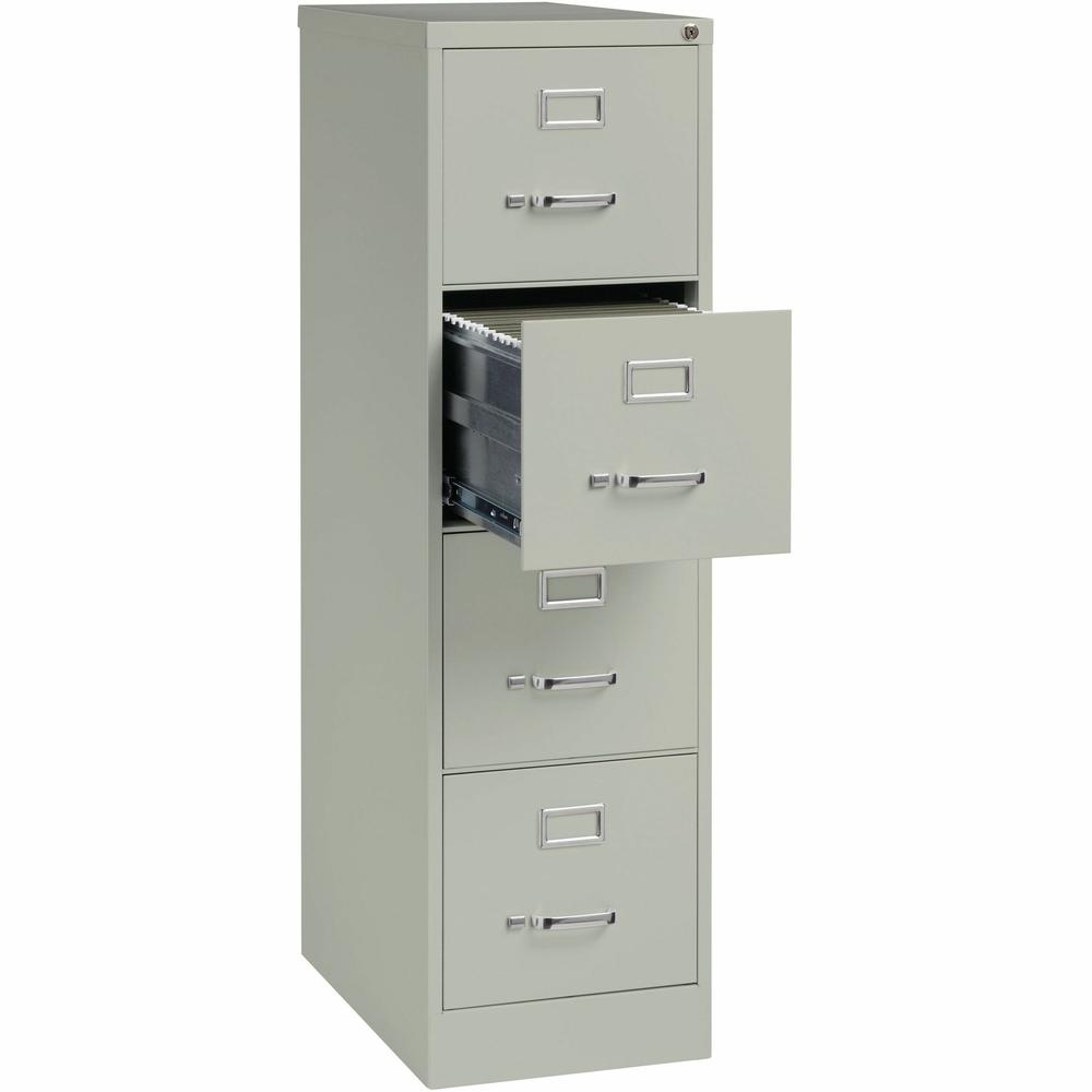 Lorell Fortress Series 25" Commercial-Grade Vertical File Cabinet - 15" Width x 25" Depth x 52" Height - 4 x Drawer(s) for File - Letter - Vertical - Security Lock, Ball-bearing Suspension, Heavy Duty. Picture 6