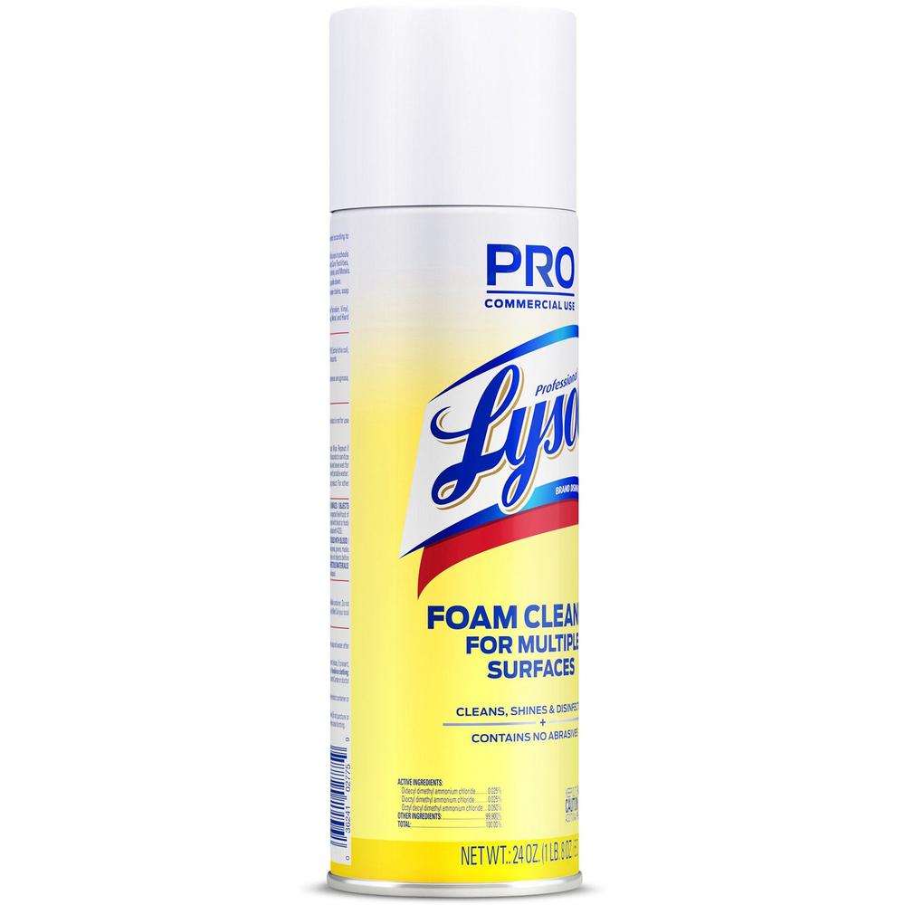 Professional Lysol Disinfectant Foam Cleaner - For Multi Surface - 24 oz (1.50 lb) - Fresh Clean Scent - 12 / Carton - Pleasant Scent, Disinfectant, CFC-free. Picture 6