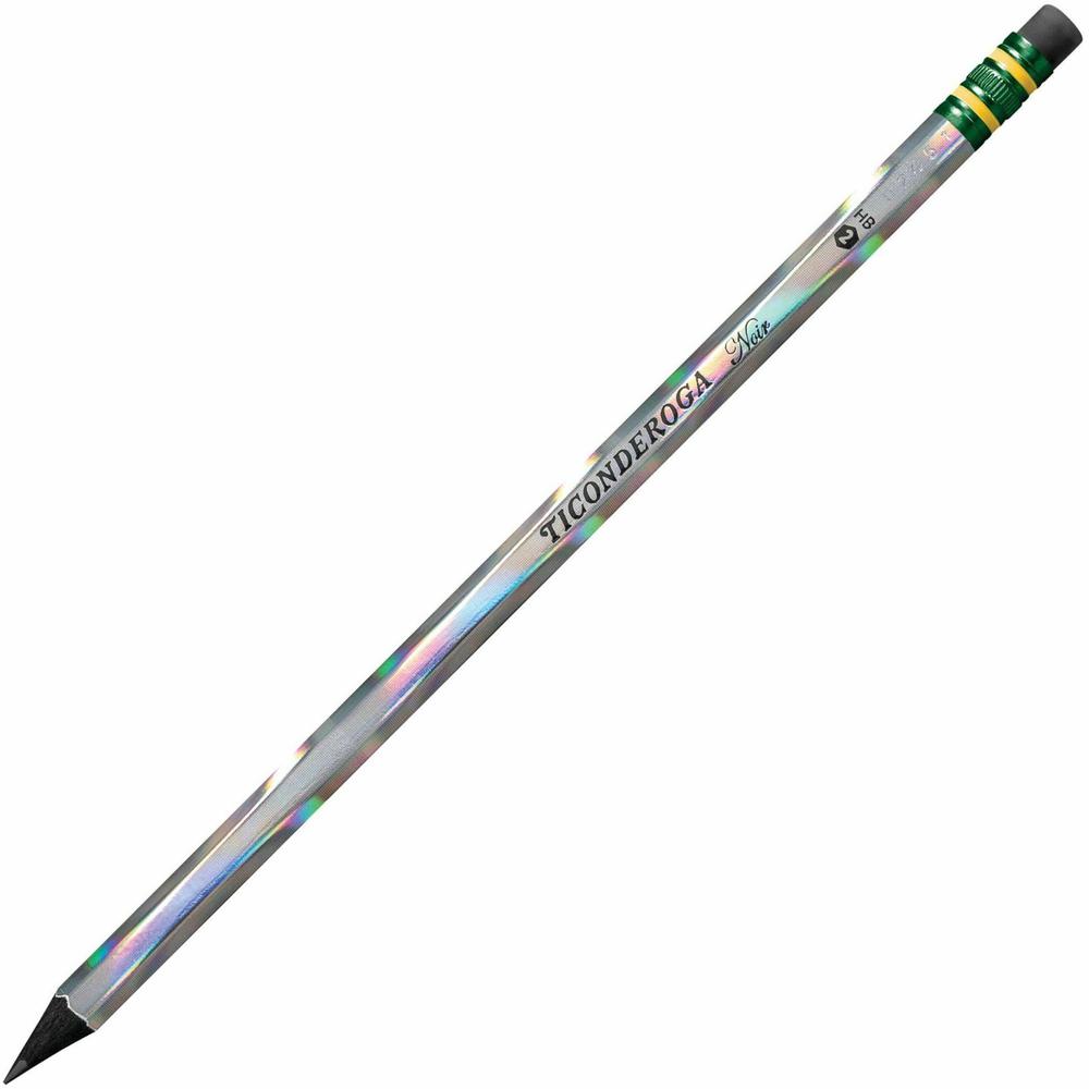 Ticonderoga Noir Pre-Sharpened No. 2 Pencils - #2 Lead - Black Lead - 1 Dozen. Picture 5