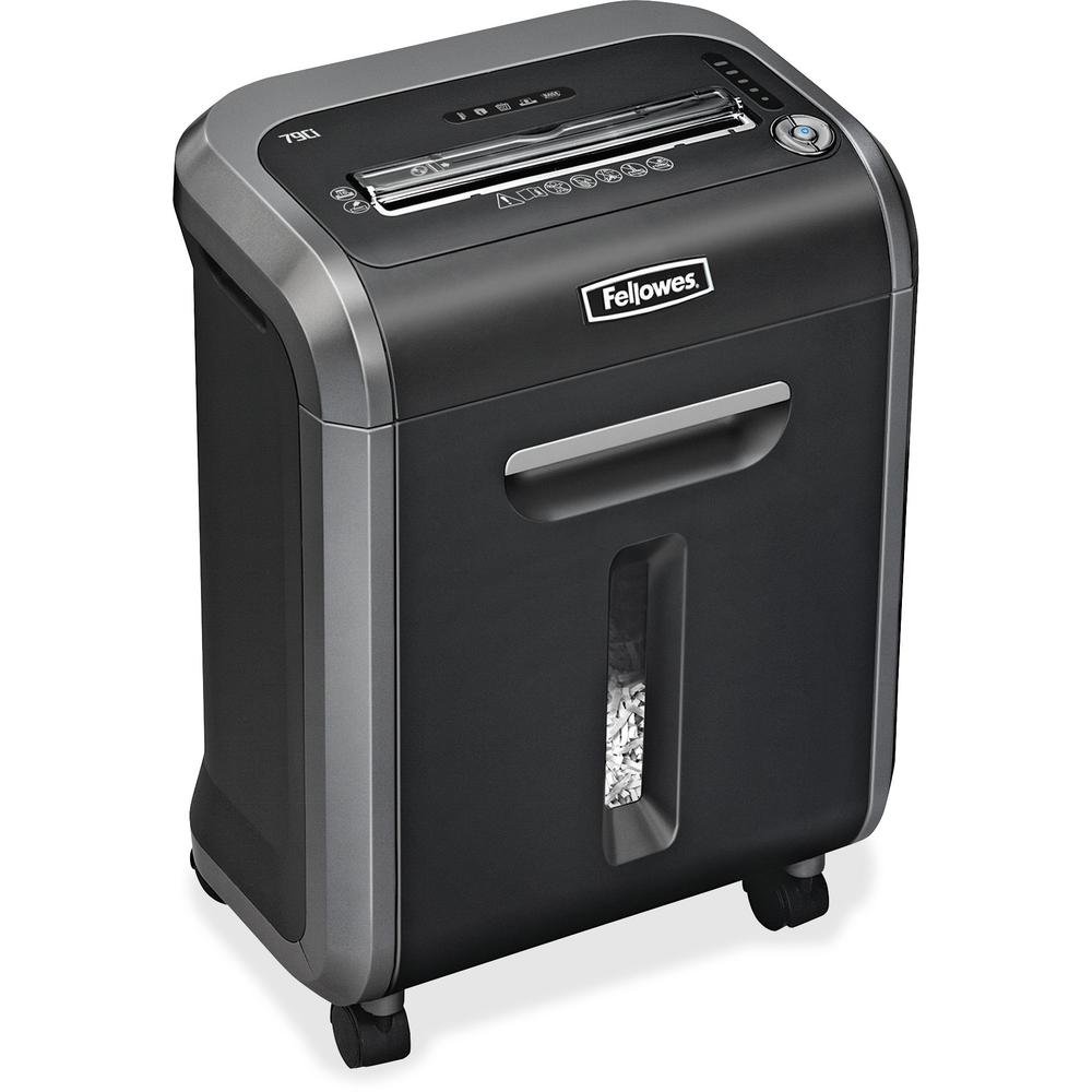 Fellowes Powershred&reg; 79Ci 100% Jam Proof Cross-Cut Shredder - Non-continuous Shredder - Cross Cut - 16 Per Pass - for shredding Staples, Credit Card, CD, DVD, Paper Clip, Junk Mail, Paper - 0.156". Picture 9