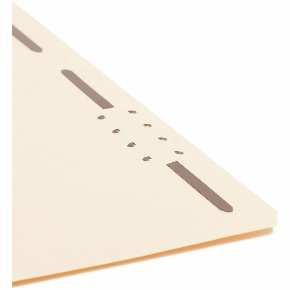 Smead 1/3 Tab Cut Letter Recycled Fastener Folder - 8 1/2" x 11" - 3/4" Expansion - 2 x 2K Fastener(s) - 2" Fastener Capacity for Folder - Top Tab Location - Third Tab Position - Manila - Manila - 10%. Picture 7