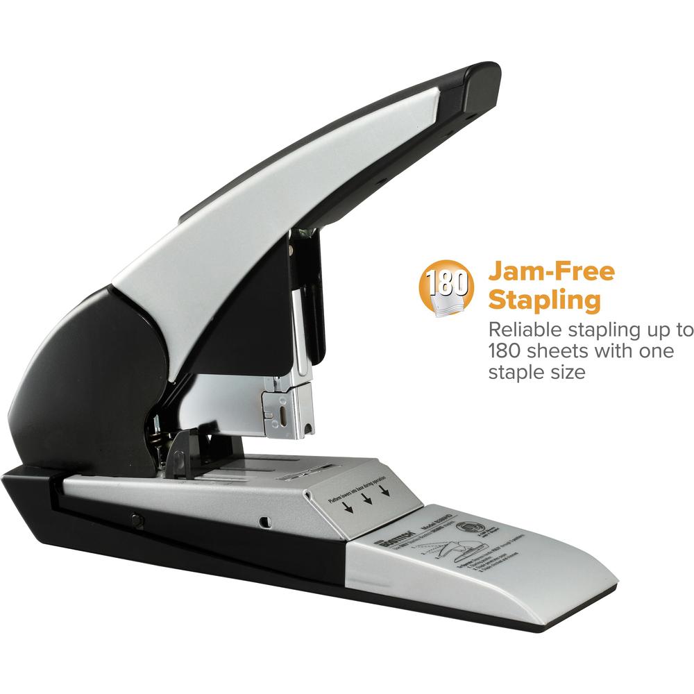 Bostitch Auto180 Xtreme Duty Automatic Stapler - 180 Sheets Capacity - 1 Each - Silver, Black. Picture 10