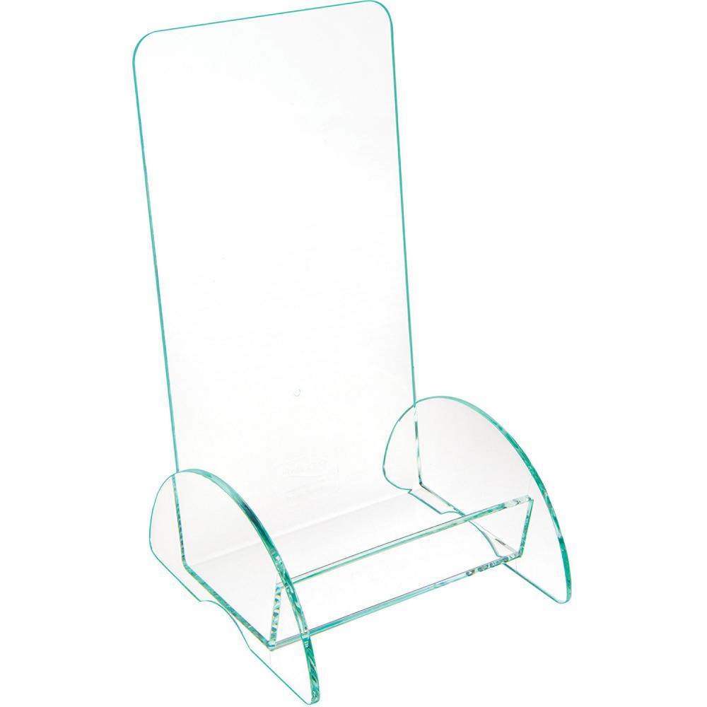 Deflecto Euro-Style DocuHolder - 8" Height x 4.5" Width x 3.8" Depth - Durable, Lightweight - Clear - Glass, Plastic - 1 Each. Picture 5