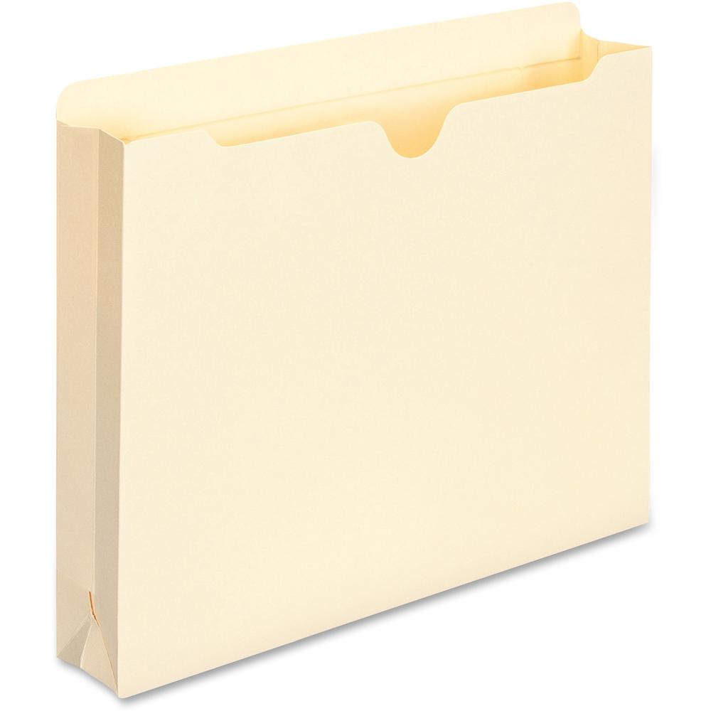 Smead Straight Tab Cut Letter Recycled File Jacket - 8 1/2" x 11" - 2" Expansion - Top Tab Location - 11 pt. - 2 Plys - Manila - Acid-free, Slip Resistant, Reinforced Tab - 100% Recycled - 50 / Box. Picture 9