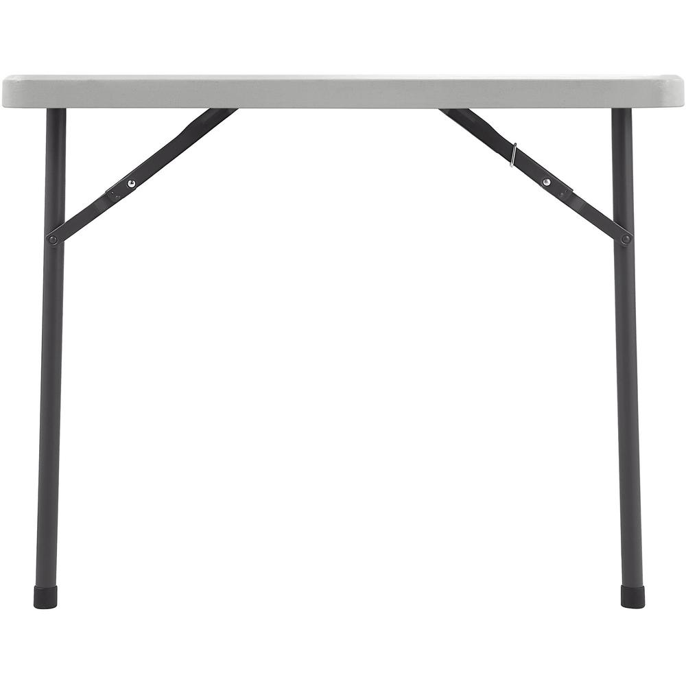 Lorell Ultra-Lite Banquet Folding Table - Square Top - 600 lb Capacity - 29" Height x 36" Width x 36" Depth - Indoor, Outdoor - Gray, Powder Coated - 1 Each. Picture 8
