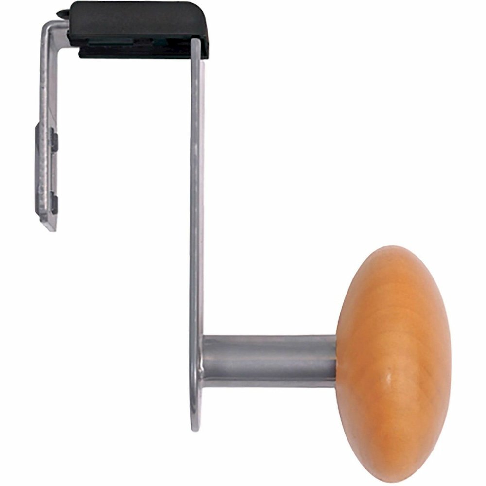 Alba Cubicle Single Garment Peg - 1 Pegs - 4.6" Height x 2.4" Width - for Garment - Silver, Brown - 1 Each. Picture 8