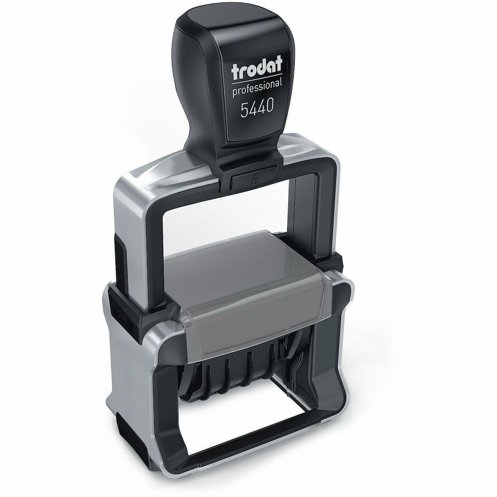 Trodat Professional 5-in-1 Date Stamp - Date Stamp - ENTERED, PAID, FAXED, RECEIVED - 10000 Impression(s) - Blue, Red - Recycled - 1 Each. Picture 10