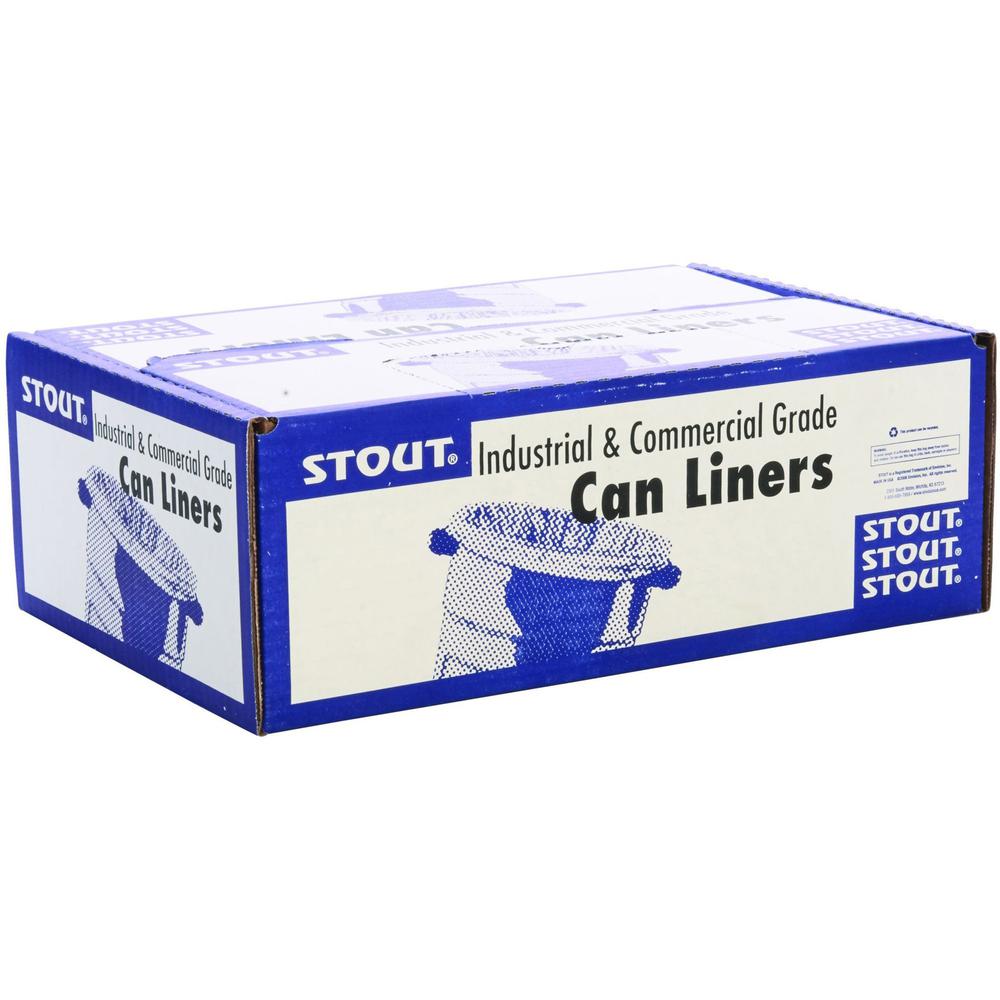 Stout Recycled Content Trash Bags - 60 gal/75 lb Capacity - 38" Width x 60" Length - 1.50 mil (38 Micron) Thickness - Brown - 100/Carton - Office, Industry, Home - Recycled. Picture 7