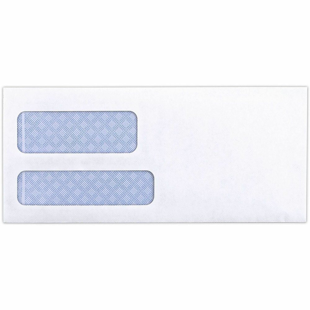 Business Source No. 9 Double Window Invoice Envelopes - Double Window - #9 - 8 7/8" Width x 3 7/8" Length - 24 lb - White - 500 / Box. Picture 13